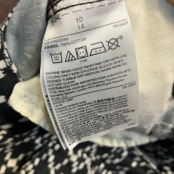 Gap Womens 10R Mid-Rise Black Geometric Print Shorts Cotton Preppy Summer‎ - Picture 7 of 13